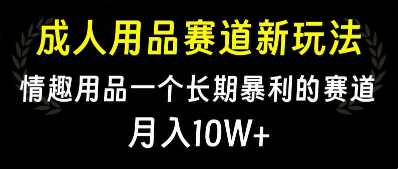 大人用品赛道新玩法,情趣用品一个长期暴利的赛道,月入10W+网创吧-网创项目资源站-副业项目-创业项目-搞钱项目网创吧