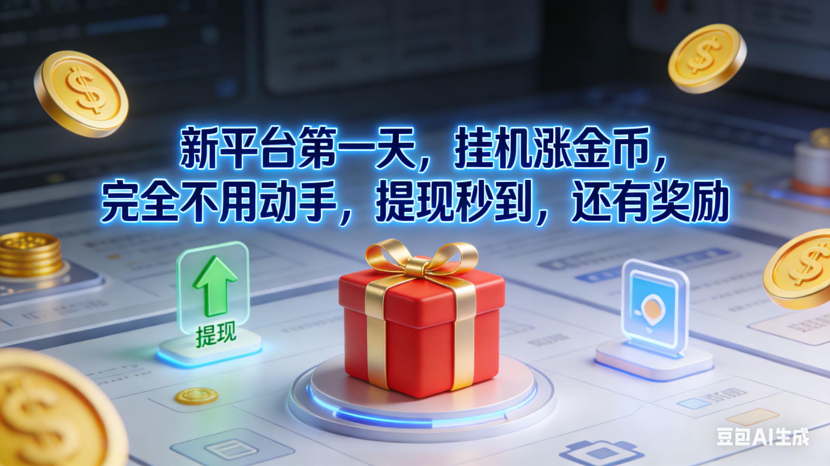 新平台第一天，挂机涨金币，完全不用动手，提现秒到，还有奖励网创吧-网创项目资源站-副业项目-创业项目-搞钱项目网创吧