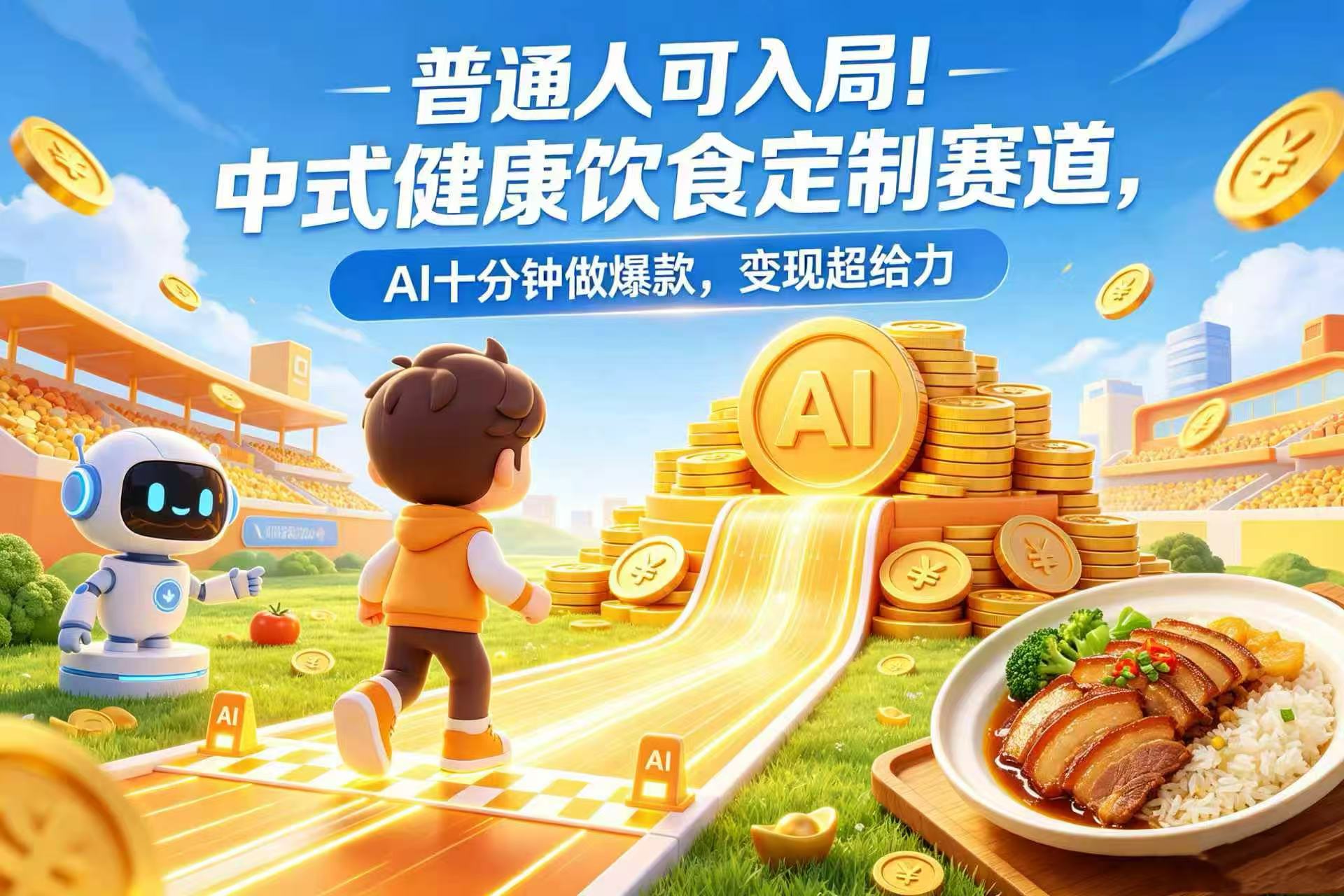 普通人可入局！中式健康饮食定制赛道，AI 十分钟做爆款，变现超给力网创吧-网创项目资源站-副业项目-创业项目-搞钱项目网创吧